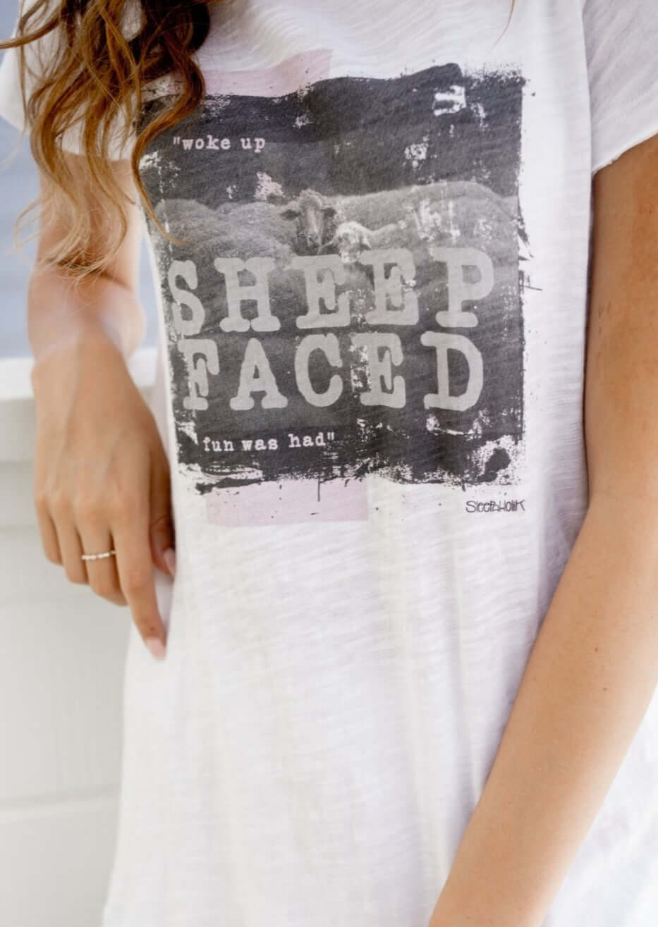 Sleepaholik Sheep Faced Graphic Tee