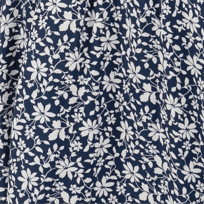 Delilah Navy Floral Smocked Midi Dress