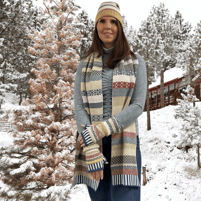 BATEAU MOUCHE Knitted Fingerless Gloves By Solmate Made in USA