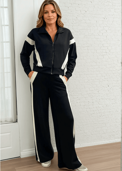 Steph Dreamy Soft Color Block Track Jacket