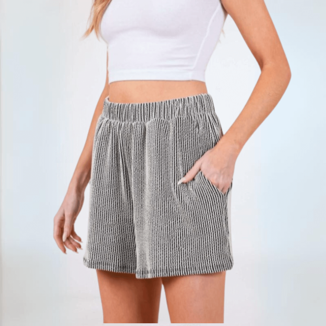 Cute Ribbed Shorts Made in USA