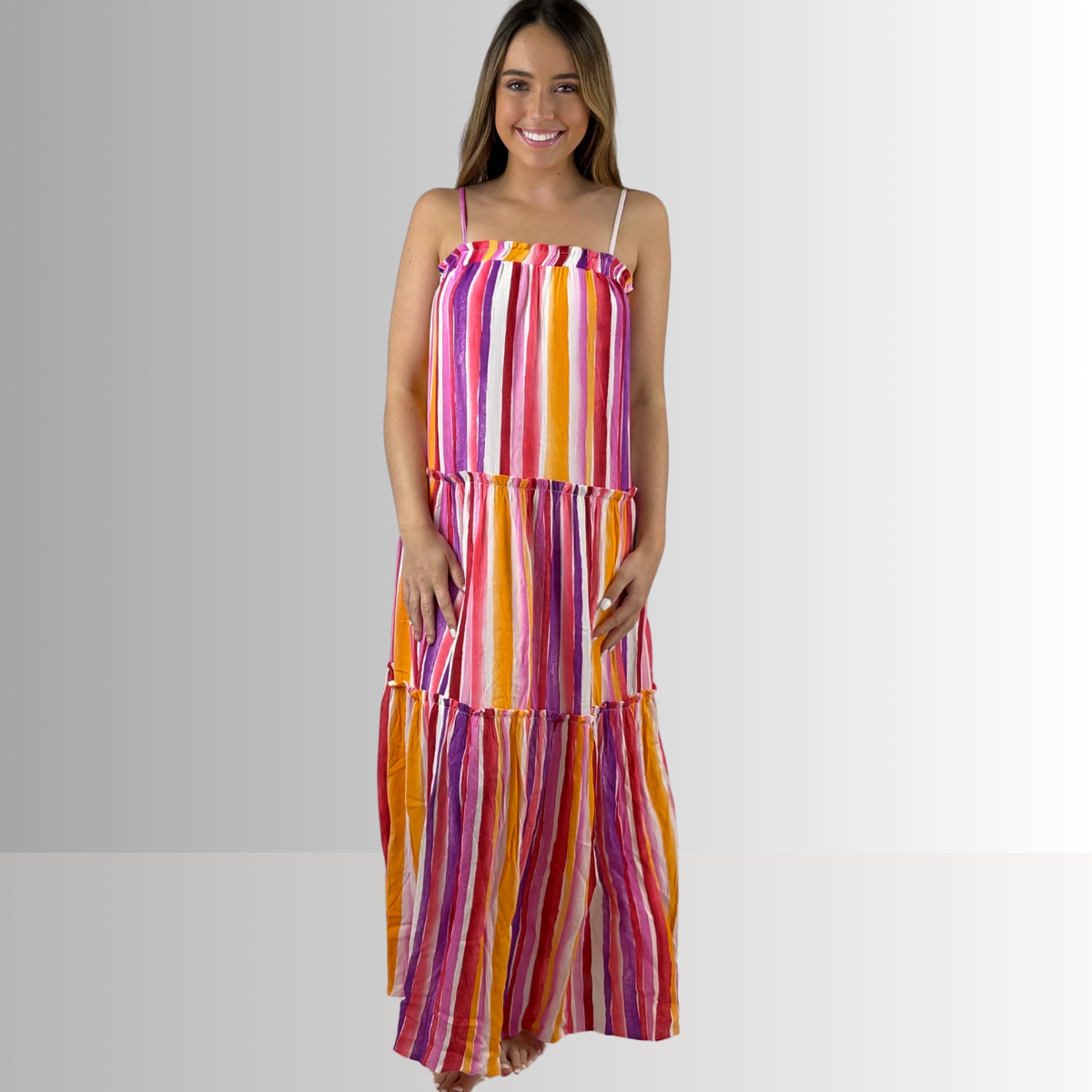 Kora Beautiful Tiered Maxi Sundress
