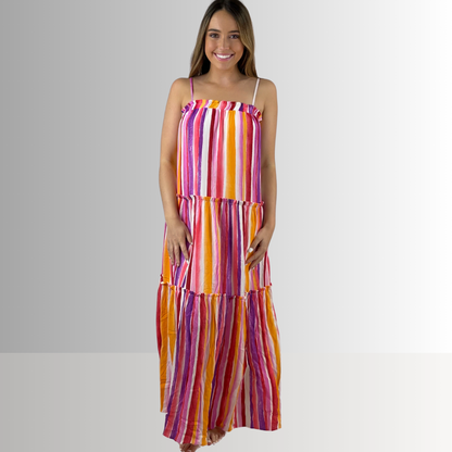 Kora Beautiful Tiered Maxi Sundress