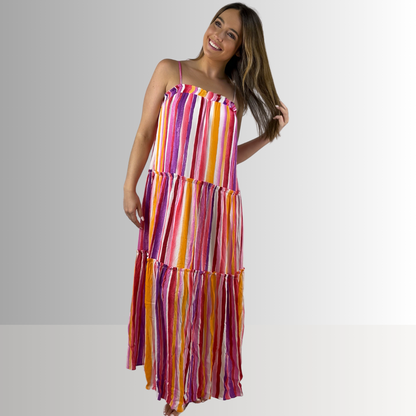 Kora Beautiful Tiered Maxi Sundress