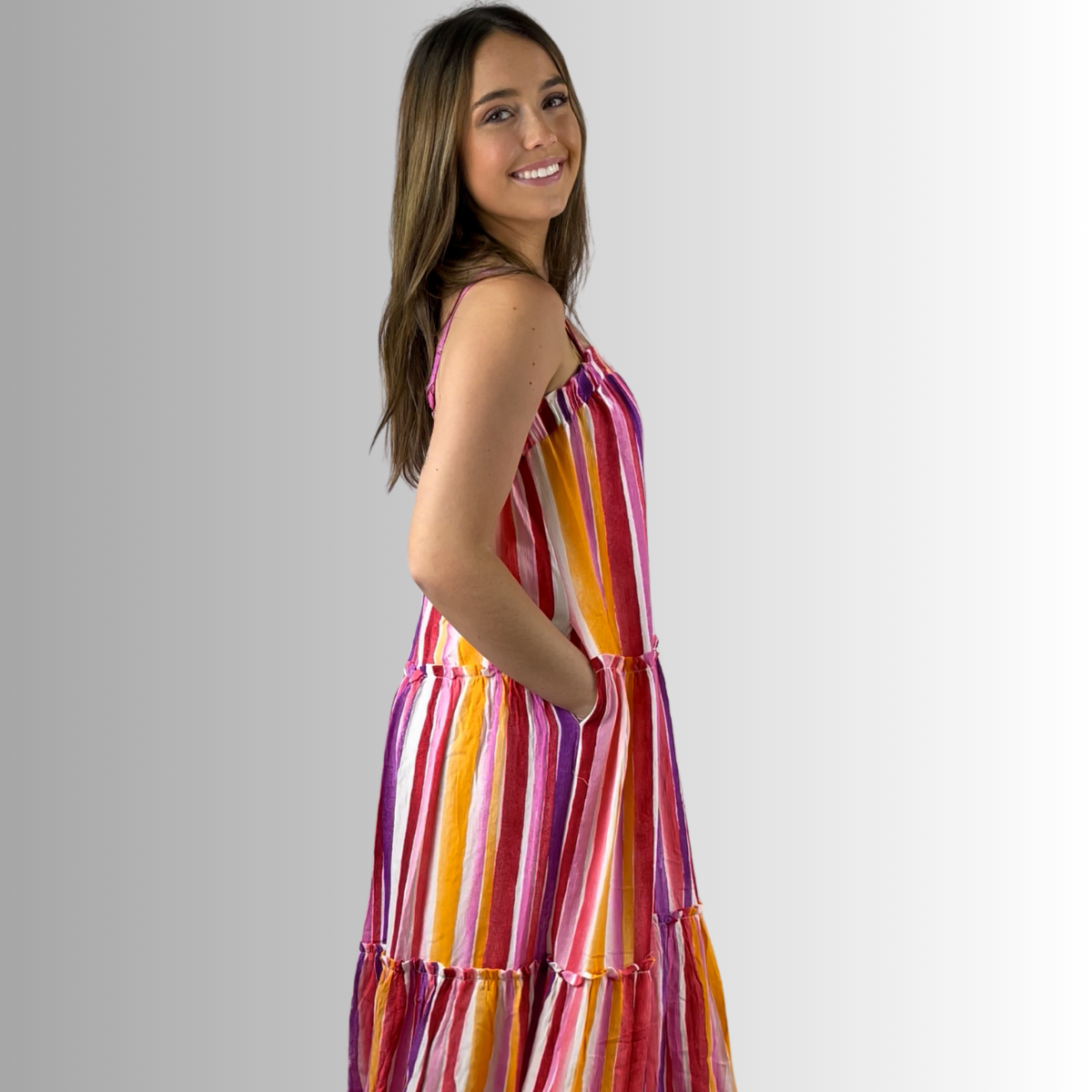 Kora Beautiful Tiered Maxi Sundress