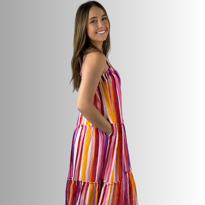 Kora Beautiful Tiered Maxi Sundress