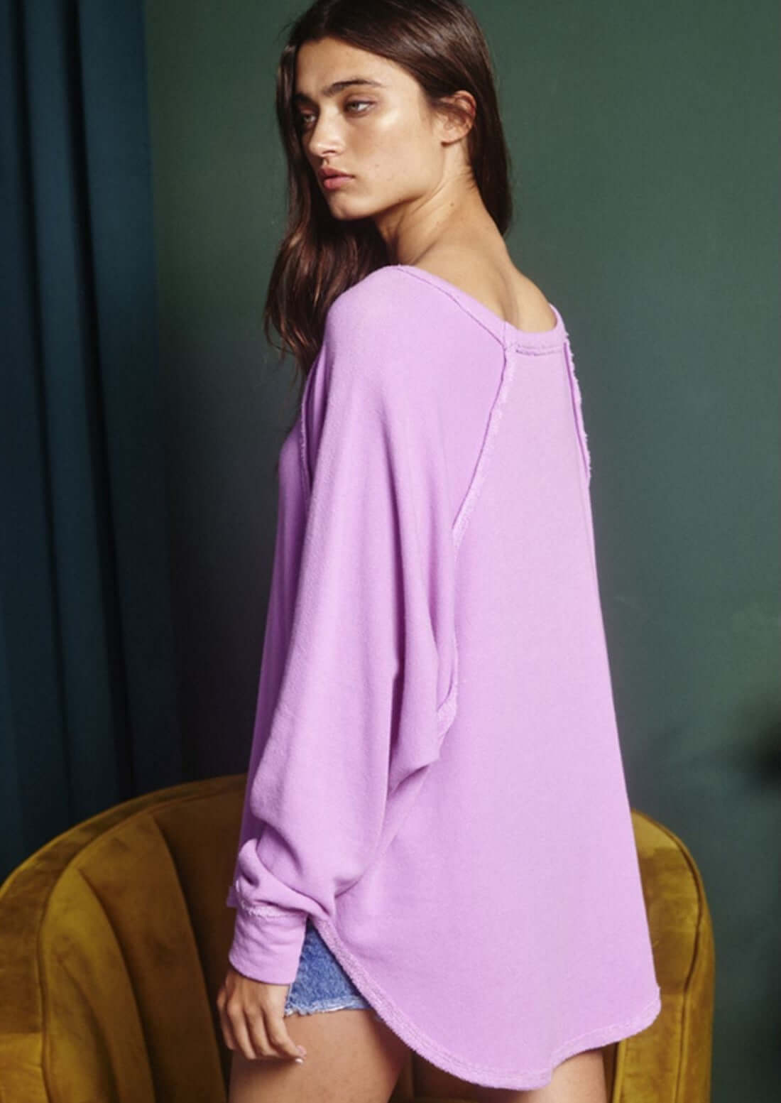 Slouchy French Terry Oversized Sweatshirt Made in USA