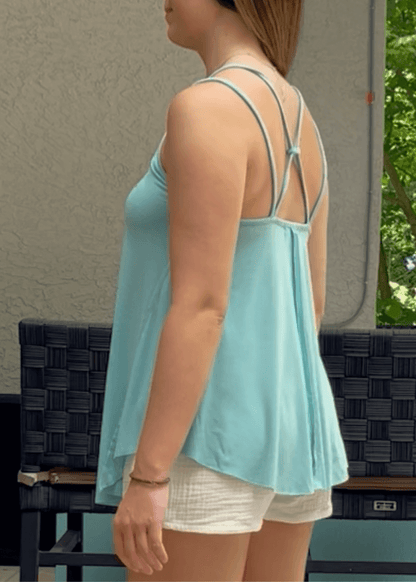 Summer Soft Strappy Back Tank Top