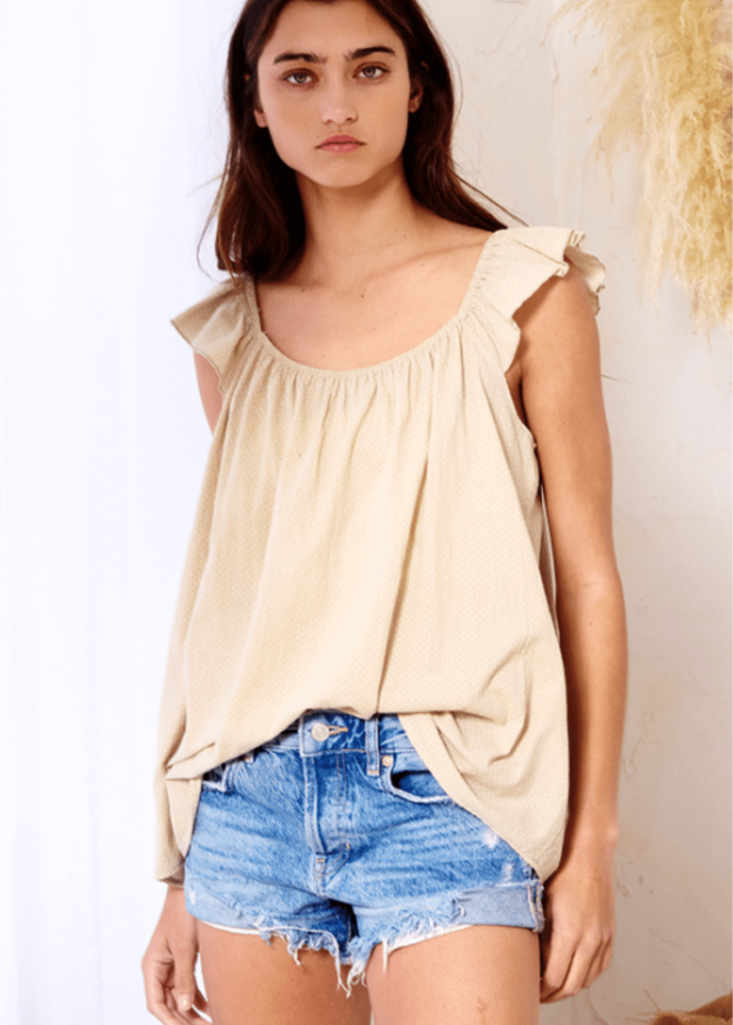 Adaline Ruffled Cotton Top