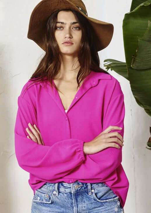 Simple & Stylish Button Down Blouse