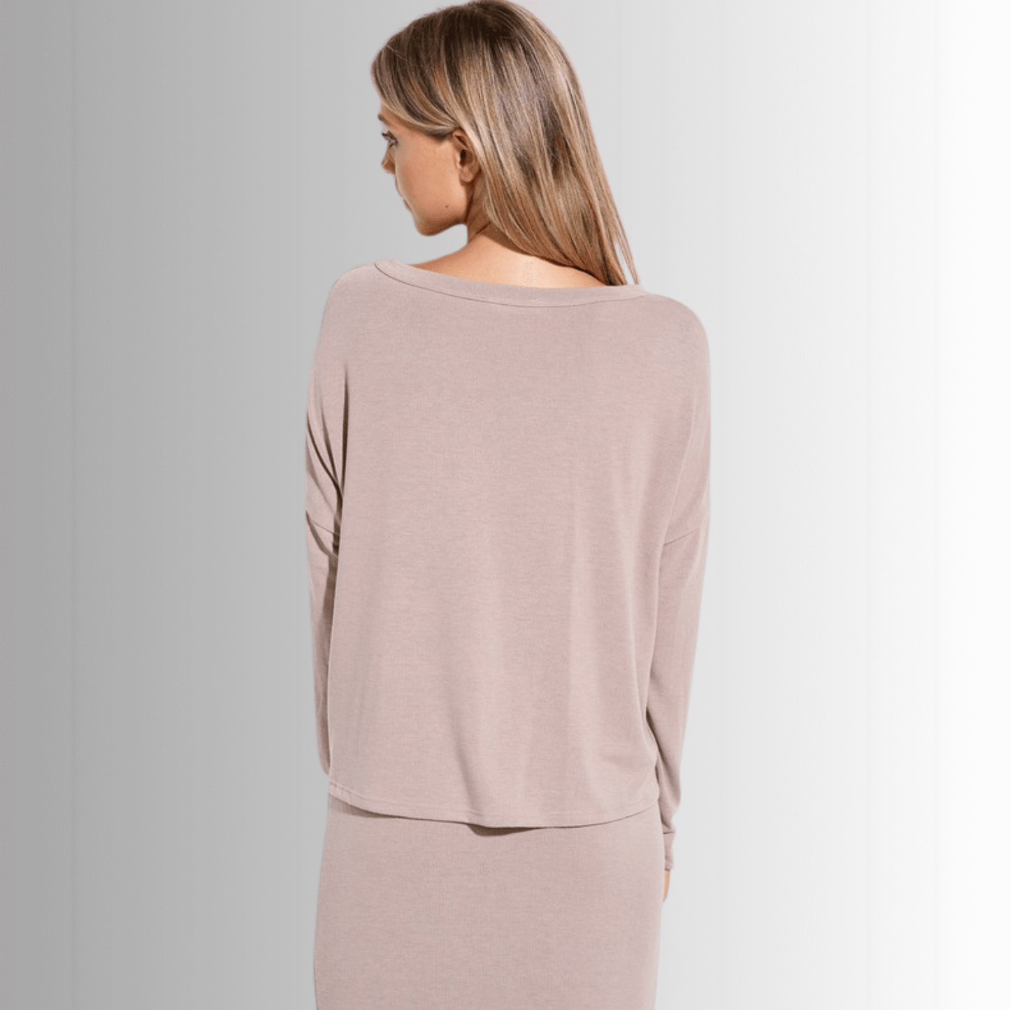 Light Taupe Cardigan Skirt Set