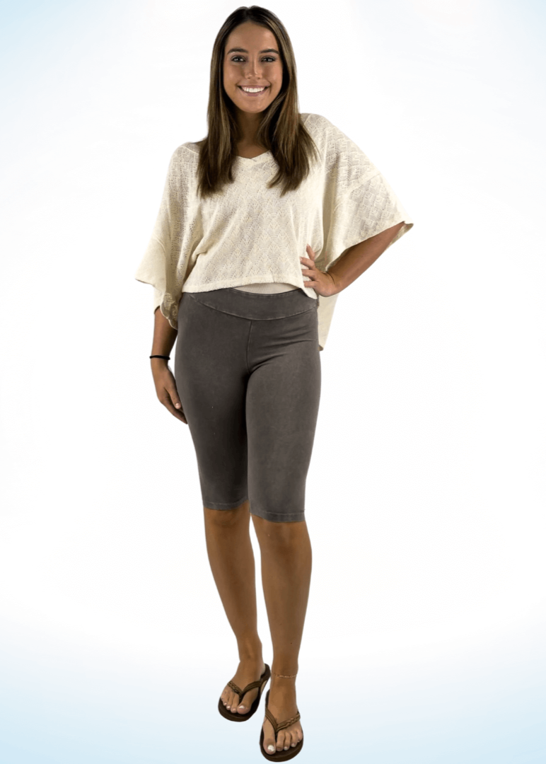 Ladies Longer Length Biker Shorts Made in USA