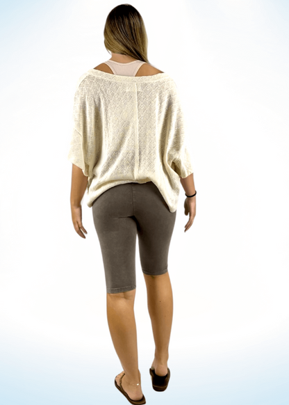 Ladies Longer Length Biker Shorts Made in USA