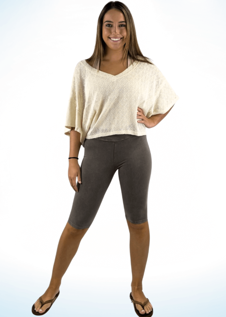 Ladies Longer Length Biker Shorts Made in USA