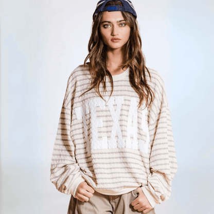 Graphic TEXAS Oversized Sweatshirt Made in USA