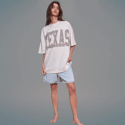 Texas Graphic Oversized Cotton T-Shirt Made in USA