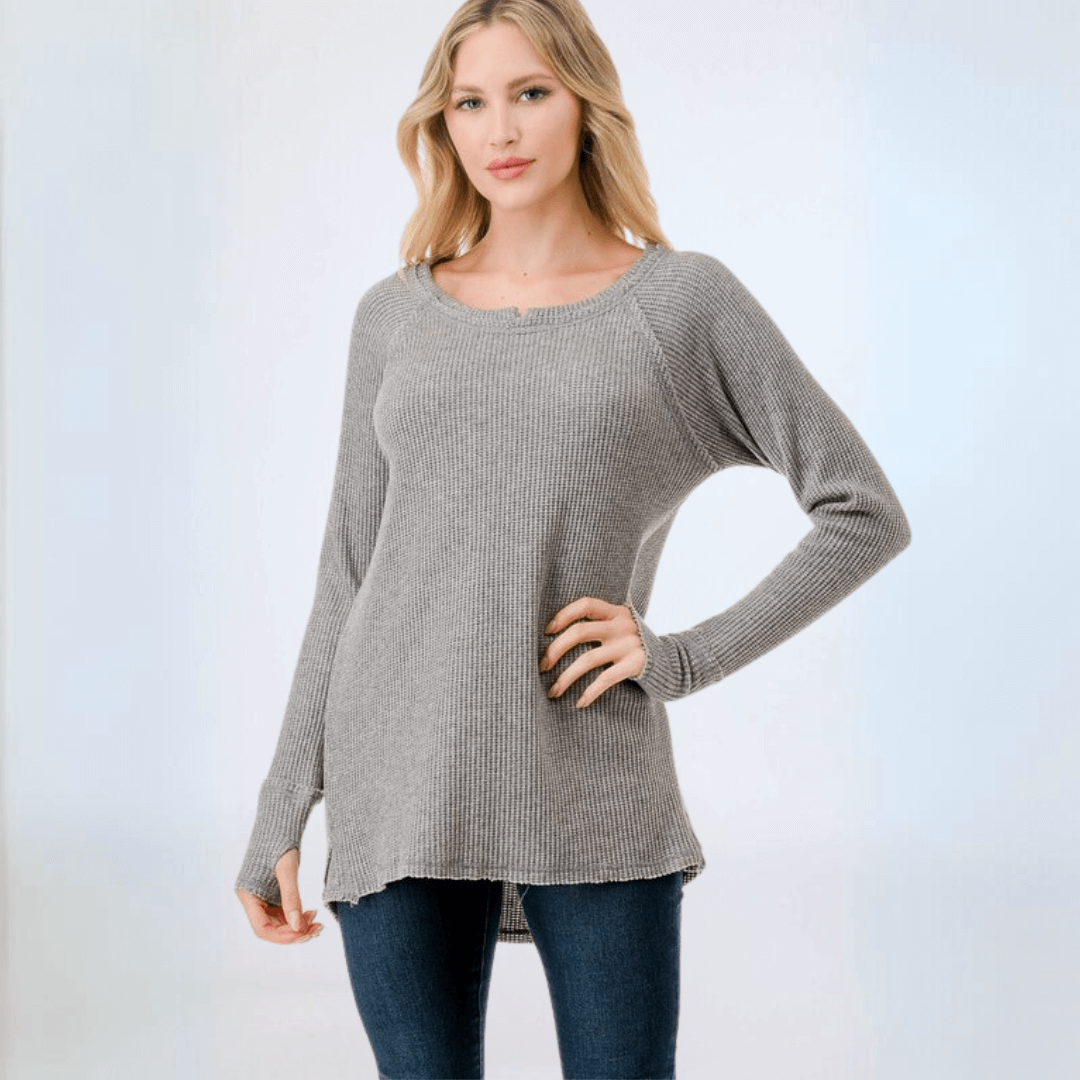 Soft & Cozy Thumbhole Sweater Made in USA
