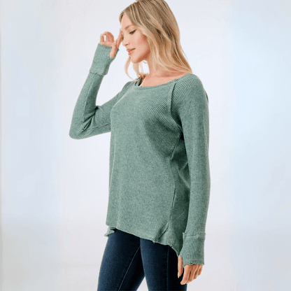 Soft & Cozy Thumbhole Sweater Made in USA