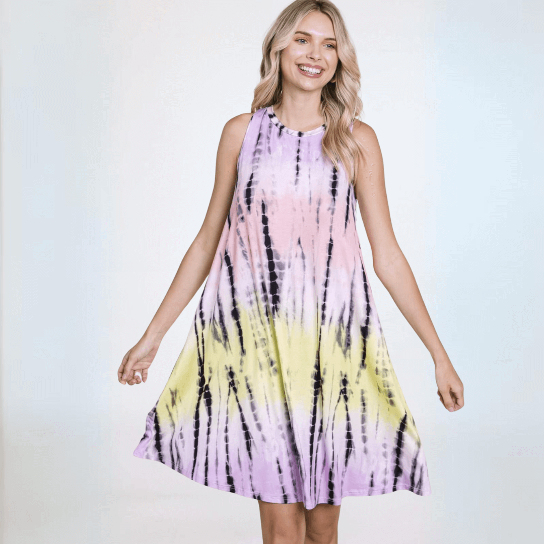 A Summer Stroll Dress in Tie Dye Made in USA