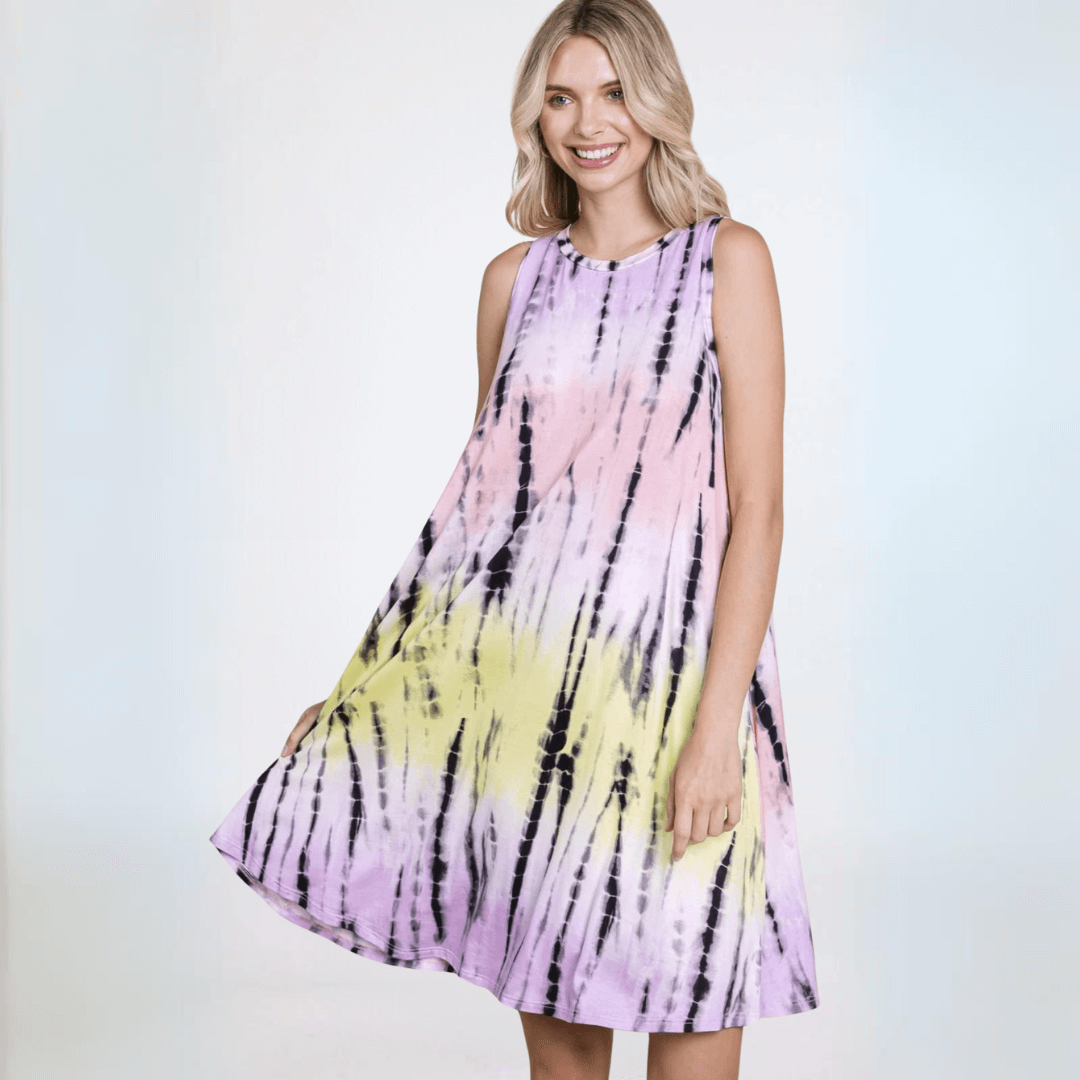 A Summer Stroll Dress in Tie Dye Made in USA