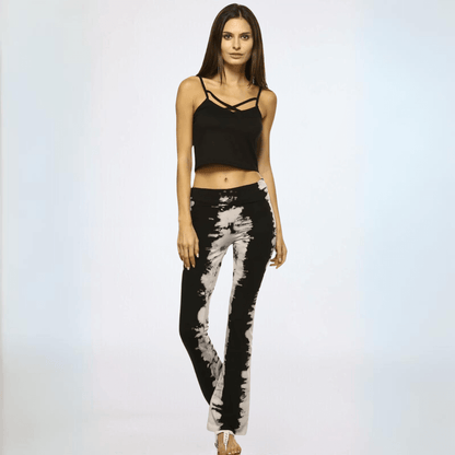 Black & Tan Tie Dye Athleisure Pants Made in USA