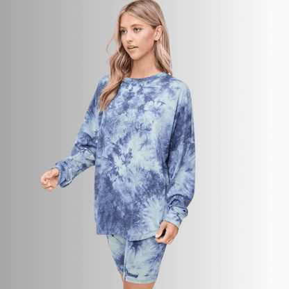 Cozy Tie Dye Pajama Lounge Set Made in USA