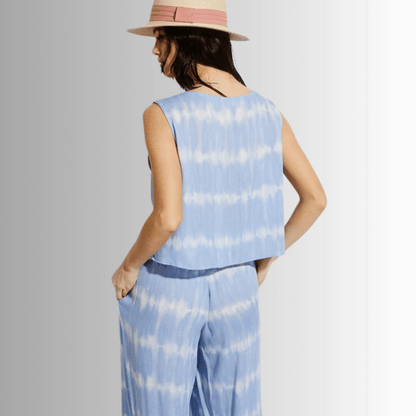 Beach and Lounge Striped Casual Pants Set