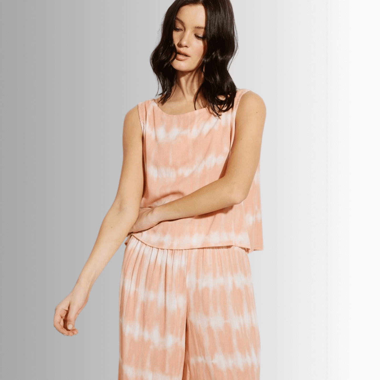 Beach and Lounge Striped Casual Pants Set