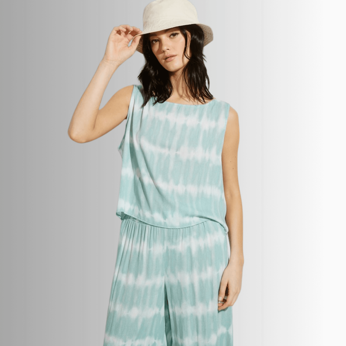 Beach and Lounge Striped Casual Pants Set