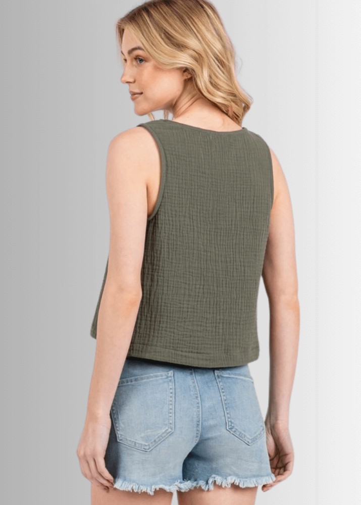 Triple Cotton Gauze Top