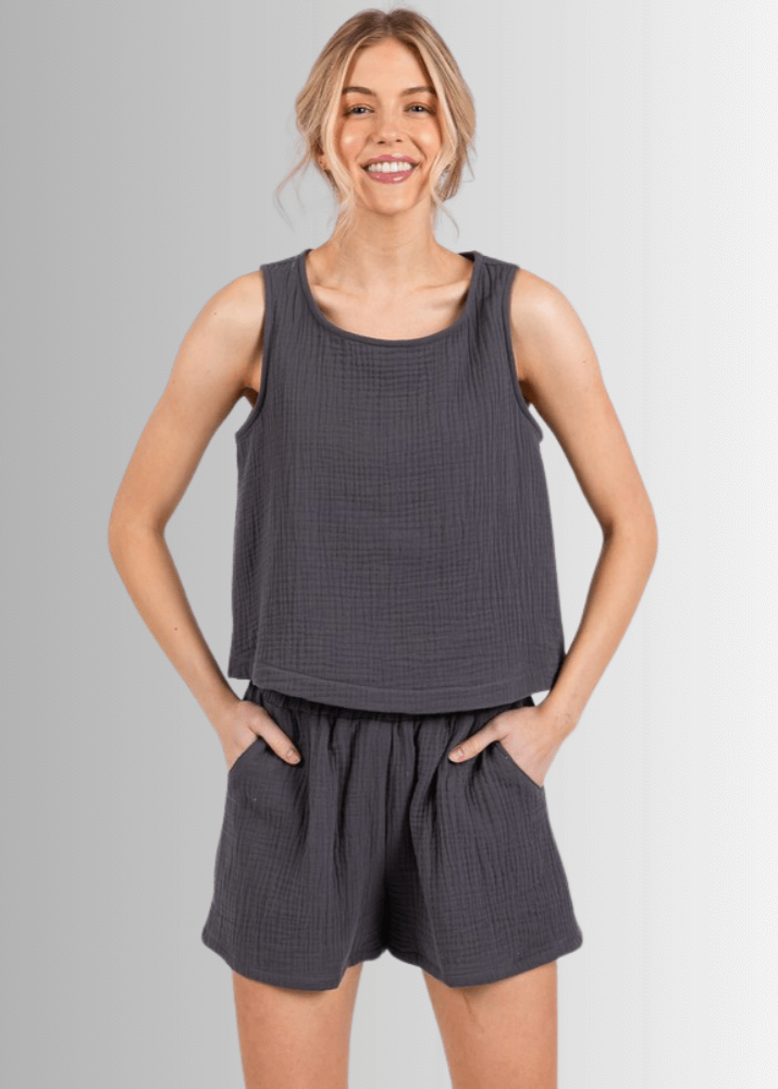 Triple Cotton Gauze Shorts