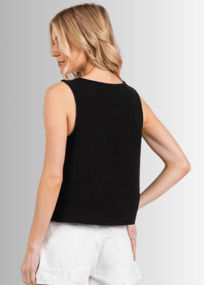 Triple Cotton Gauze Top