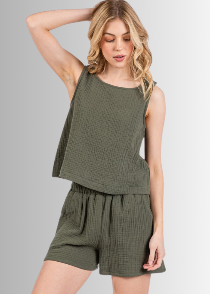 Triple Cotton Gauze Top