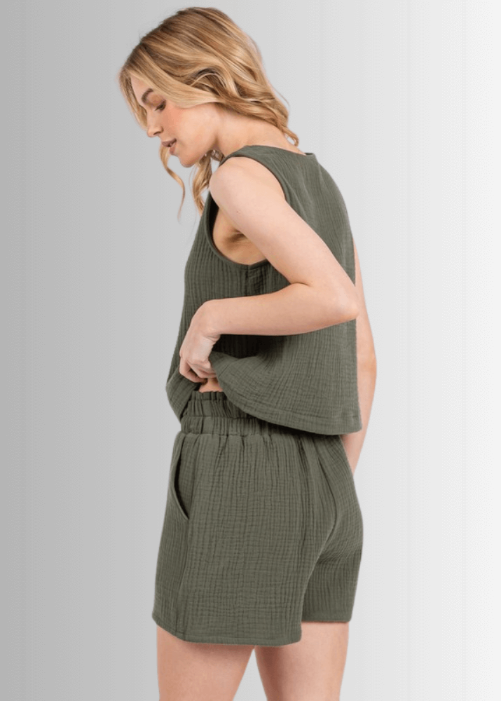 Triple Cotton Gauze Shorts