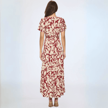 Beautiful Floral High Low Maxi Dress Made in USA