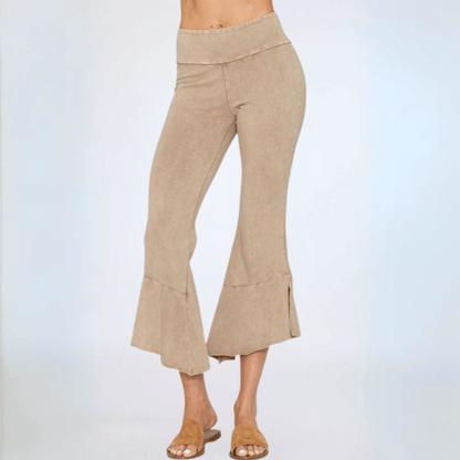 Tulip Hem Cotton Capri Pants Made in USA