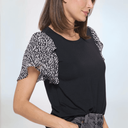 Chiffon Tulip Sleeve Top