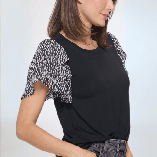 Chiffon Tulip Sleeve Top