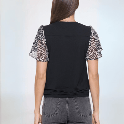 Chiffon Tulip Sleeve Top