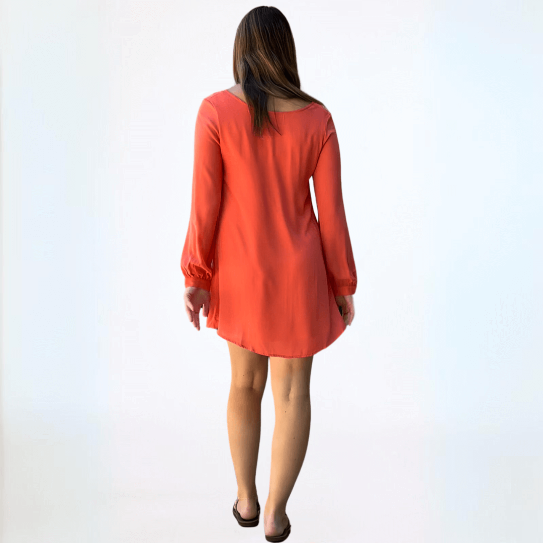 Dressy Front Zip V-Neck Tunic