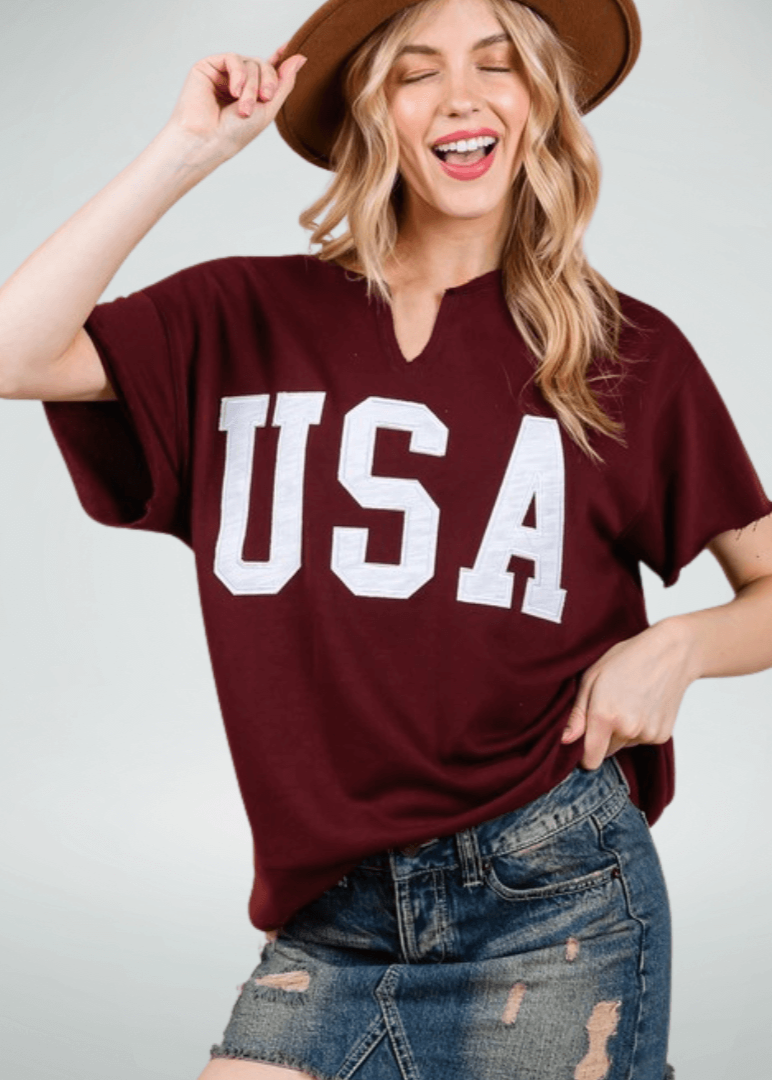 USA Patch Letter Top