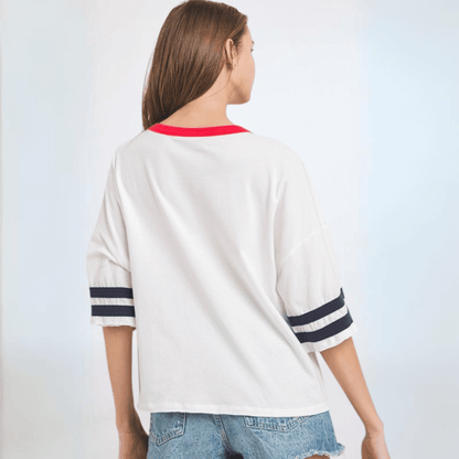 Cotton USA Graphic Raglan T-Shirt Made in USA