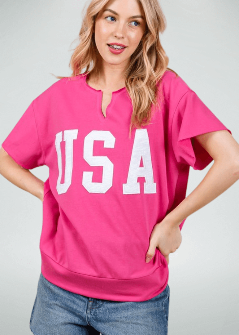 USA Patch Letter Top