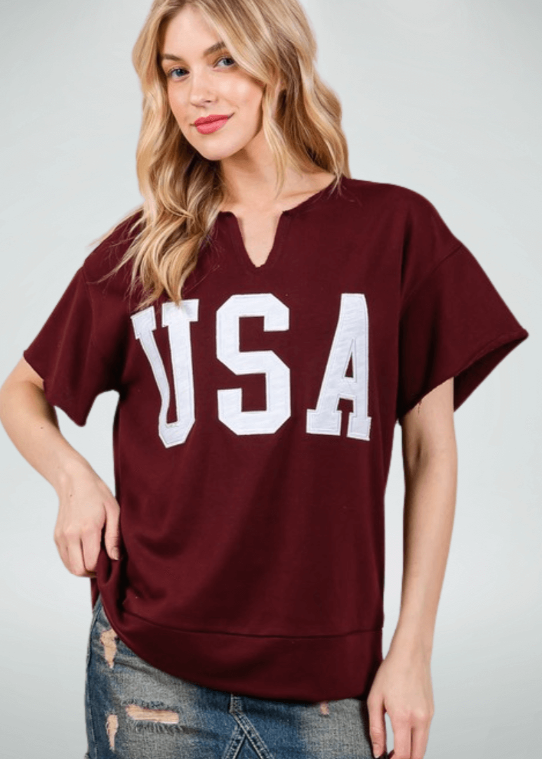 USA Patch Letter Top