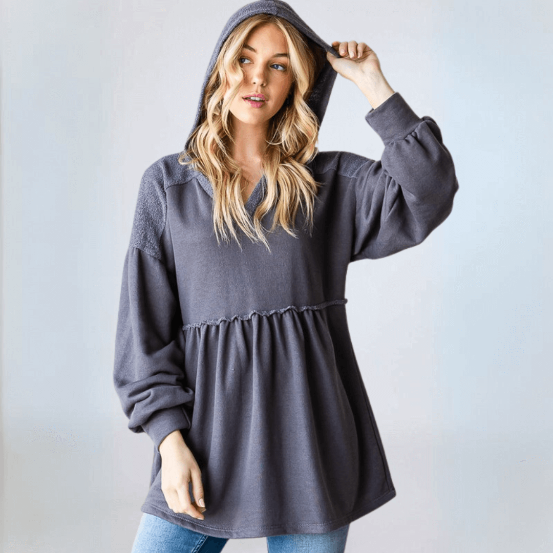 Baby Doll Cut Bishop Sleeve Tunic