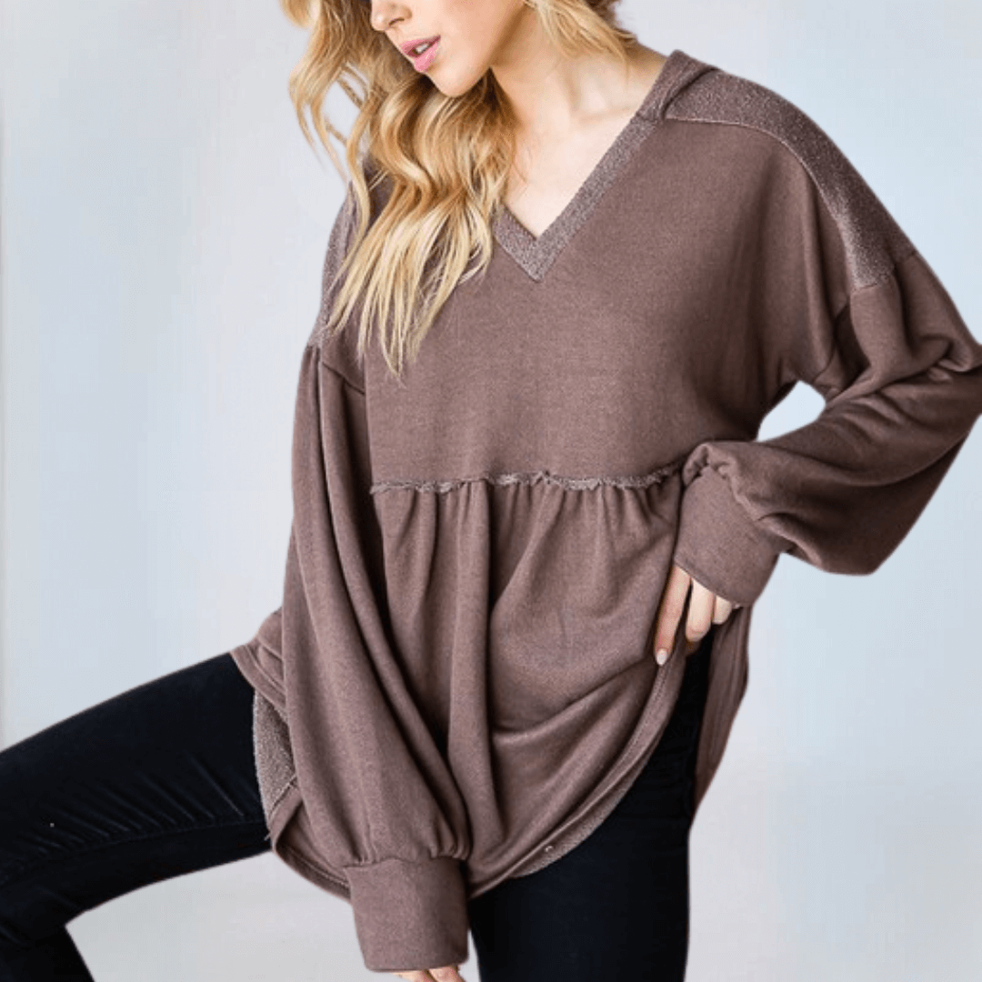 Baby Doll Cut Bishop Sleeve Tunic