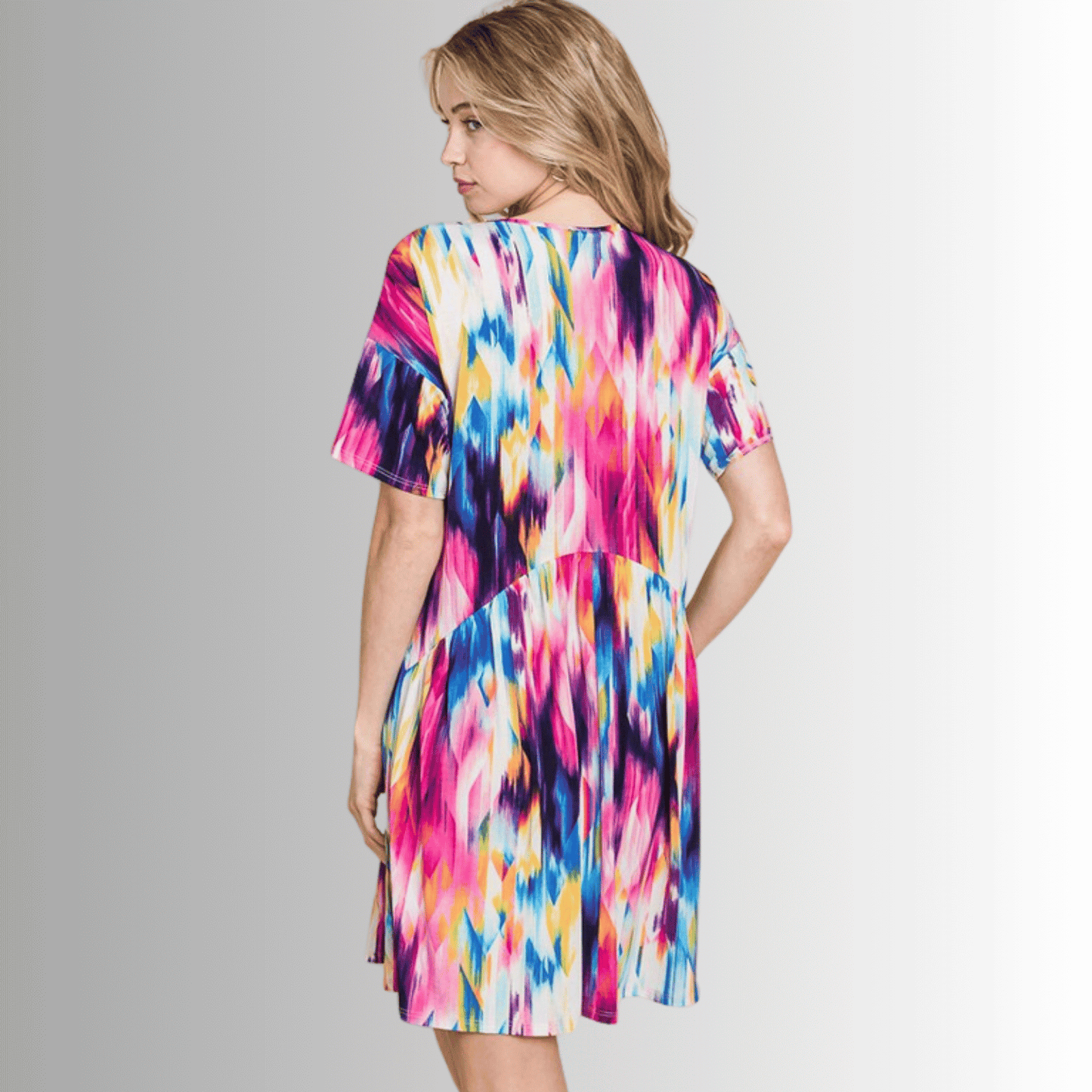 Lily Vivid Colorful Print Dress