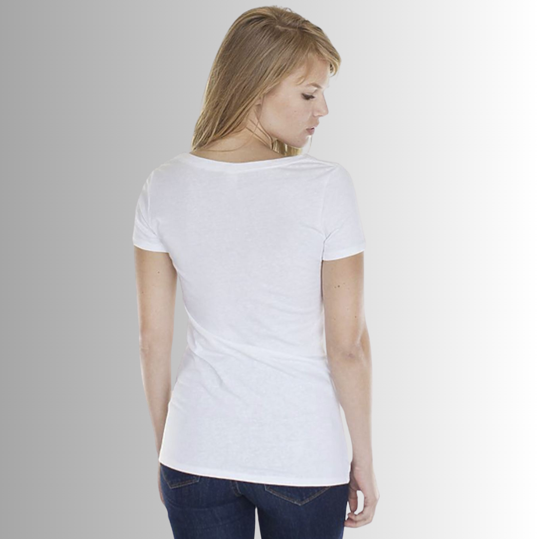 Distressed Flag White Basic Tee