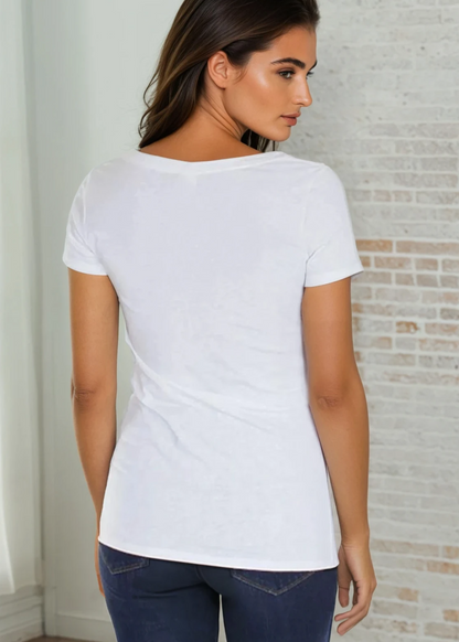 FREEDOM Made in USA Fitted White Tee