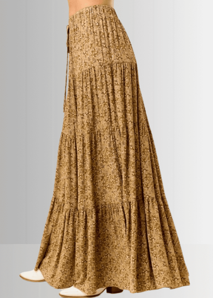 Whitney Floral Tiered Maxi Skirt